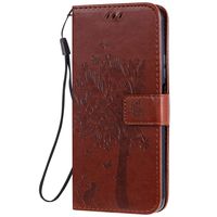 NEXCURIO Wallet Case for Huawei Honor 9X with Card Holder Side Pocket Kickstand, Shockproof Leather Flip Cover Case for Huawei Honor 9X - NEKTU080727 Coffee