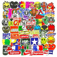 Brand Stickers Pack 100pcs Teens Fashion Laptop Water Bottles Car Skateboard Logo Name Stickers Decal