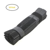 Verigle Cable Ties, 20pcs Reusable Cord Organizer, Fastening Cable Ties Straps for Wire Wrap Management(7 Inches, Black)
