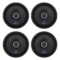 (4) Rockville RXM108 10" 2400w 8-Ohm SPL Car Midrange Mid-Bass Speakers w/Bullet