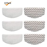 Rongbenyuan Bissell Steam Mop Pads 6 pcs for Bissell Powerfresh Steam Mop 1940 1440 1544 1806 2075 Series, Model 19402 19404 19408 19409 1940a 1940f 1940q 1940t 1940w B0006 B0017