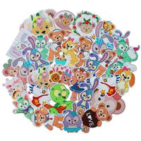 Duffy Bear and ShellieMay Cartoon Waterproof Laptop Stickers Waterproof Skateboard Snowboard Car Bicycle Luggage Decal 30pcs Pack (Duffy Bear)