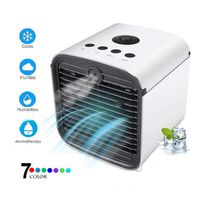 Portable Air Conditioner, Personal Air Cooler Fan Mini Space Cooler Humidifier Adjustable 3 Fan Speeds Multiple Modes Desktop Table Cooling Fan for Home Bedroom Office