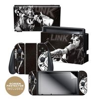 Controller Gear Officially Licensed Nintendo Switch Skin & Screen Protector Set - The Legend of Zelda: Breath of The Wild - "Link Half Tone" - Nintendo Switch