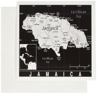 3dRose Modern Map Of Jamaica In Vivid Color - Greeting Cards, 6 x 6 inches, set of 12 (gc_159770_2)