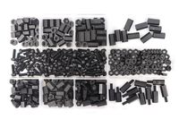 FGen Assembly of 320pcs Nylon Hex Nut Screw Washer Bracket M3 (Black)