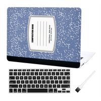 Laptop Plastic Hard Case MacBook air 13 inch Matte Rubberized Hard Shell Sleeve Cover (MacBook Air 13 Inch A1369 & A1466) with Silicon Keyboard Cover and Dust Brush(Notebook Pattern-Light Blue)