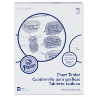 Pacon PAC74610BN Chart Tablet, Cursive Cover, 1" Ruled, 24" x 32", 25 Sheets, Pack of 2
