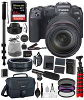 Canon EOS RP Mirrorless Digital Camera with 24-105mm Lens and Accessory Bundle - Includes SanDisk Extreme Pro 64GB SDXC Memory Card + Extended Life Replacement Battery (LP-E17) + More