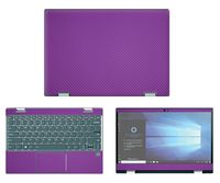decalrus - Protective Decal for Lenovo Yoga 720-12 (12.5" Screen) Laptop Purple Carbon Fiber Skin case Cover wrap CFlenovoYOGA720_12Purple