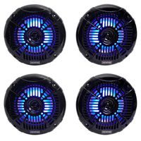 (4) Memphis Audio MXA602SLB 80w 6.5" LED Speakers for Polaris RZR/ATV/UTV/Cart