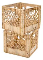 Buddeez MC16-DSRTAN-02 Desert Tan Camo Set of 2 Storage Milk Crate