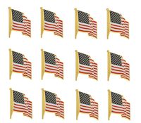 TONOS 12 American Flag Lapel Pins -The Stars and Stripes Lapel Pin American Pride Flag Pins Made in USA