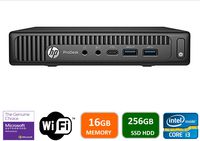 Newest HP 600 G2 Micro Computer Mini Tower PC (Intel Quad Core i3-6100T, 16GB DDR4 Ram, 256GB Solid State SSD, WIFI, VGA, USB 3.0) Win 10 Pro (Renewed)