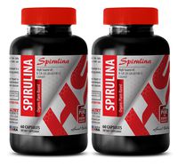 Spirulina Vitamin Powder - SPIRULINA Organic Plant-Based 500 MG - Burn Fat (2 Bottles)
