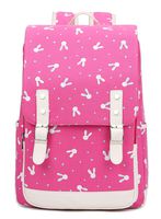 Leaper Cute Bunny Backpack Laptop Backpack Rabbit Bag School Bag Satchel Rose L