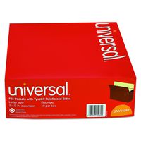 Universal 15262 5 1/4 Inch Expansion File Pockets, Straight Tab, Letter, Redrope/Manila (Box of 10)