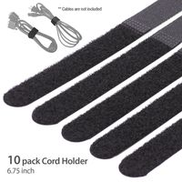 EACHPOLE |10 Pack| Cable Wire Organizer for Electronic Cables, Reusable Soft Wrap Cord Keeper, APL1726
