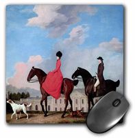 3dRose LLC 8 x 8 x 0.25 Inches John and Sophia Musters Riding at Colwisk Hall by George Stubbs Mouse Pad (mp_129841_1)
