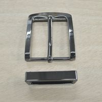Premium Belt/Strap Buckle 1.5" Heel Bar Gunmetal with Keeper -8