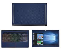 Decalrus - Protective Decal for MSI GS63VR Stealth Pro (15.6" Screen) Laptop Blue Carbon Fiber Skin case Cover wrap CFmsiGS63vrBlue
