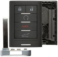 KeylessOption Keyless Entry Remote Smart Key Fob Case Shell Button Pad Cover Housing for Cadillac SRX