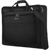 Garment Bag for Travel, Large Carry on Garment Bags with Strap for Business, Matein Waterproof Hanging Suit Luggage Bag for Men Women, Wrinkle Free Suitcase Cover for Shirts Dresses Coats, Black