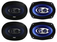 4) New Pyle PL6984BL 6x9" 800 Watts 4-Way Car Coaxial Speakers Audio Stereo Blue