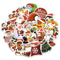 Waldd 25 Pack Christmas Stickers Holiday Waterproof Vinyl Skateboard Stickers Laptop Decals Gift Card Stickers for Water Bottle DIY Christmas Decoration