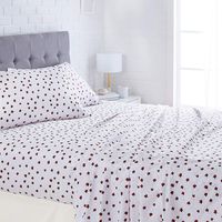 AmazonBasics Lightweight Super Soft Easy Care Microfiber Sheet Set with 16" Deep Pockets - King, Red Poppies