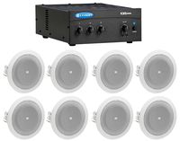 Crown 135MA 35 Watt Amplifier+(8) 4" JBL Speakers for Restaurant/Bar/Cafe