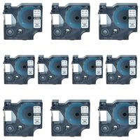 SuperInk Industrial Permanent Polyester Label Tape Compatible for Dymo 18482 (3/8"x18ft) Rhino 4200 5000 5200 6000 Label Maker (10PK Black on White)