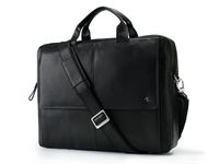 Visconti Leather (up to 15 Inch) Laptop Computer Case/Shoulder Messenger Bag, Black