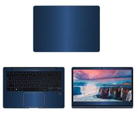 decalrus - Protective Decal for Asus ZenBook 13 UX331UN (13.3" Screen) Laptop Blue Texture Brushed Aluminum Skin case Cover wrap BAasusZenbk13_UX331Blue