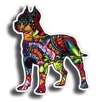 Graffiti Pitbull Dog Bumper Sticker Decal 4 Inch Custom Printed Full Color Design for Car Truck Vehicle Laptop Pit Bull