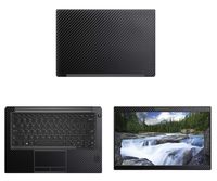 decalrus - Protective Decal for Dell Latitude 13 7390 (13.3" Screen) Laptop Black Carbon Fiber Skin Skins Decal wrap CFdellLatitude13_7390Black