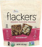 Doctor In The Kitchen, Flackers Organic Flax Seed Crackers, Rosemary Flaxseed, 5-Ounce