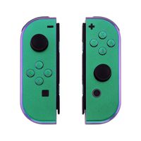 eXtremeRate Chameleon Green Purple Joycon Handheld Controller Housing with Full Set Buttons, DIY Replacement Shell Case for Nintendo Switch Joy-Con - Console Shell NOT Included