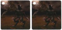 3dRose Werewolf Howling At The Moon - Key Chains, 2.25 x 4.5 inches, set of 2 (kc_28912_1)