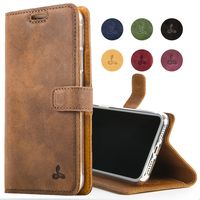 Snakehive iPhone 7 Plus Case, Vintage Collection Apple iPhone 7 Plus Wallet Case in Nubuck Leather Credit Card/Note Slot Apple iPhone 7 Plus (Chestnut Brown)