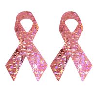Pink Ribbon Breast Cancer Awareness 3"x5" Glitter Holographic Hologram 2X Decals Decal Vinyl Sticker for Laptop Notebook Tablet Fridge Book