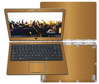 Decalrus - Protective Decal for Lenovo Yoga 900 2-in-1 (13.3" Touchscreen) Laptop Gold Texture Brushed Aluminum Skin Carbon Fiber Skins Decal for case Cover wrap BAyoga900Gold