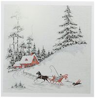 3dRose Snow Sleigh - Greeting Cards, 6 x 6 inches, set of 6 (gc_157867_1)