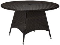 Christopher Knight Home 296768 Kanza Outdoor Brown Wicker Round Dining Table