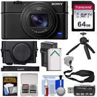 Sony Cyber-Shot DSC-RX100 VI 4K Wi-Fi Digital Camera with LCJ-RXF Jacket Case + 64GB Card + Battery & Charger + Tripod + Strap + Kit