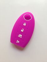 Silicone Replacement Protective Fob Skin Key Cover Chains Bag Holder Key Jacket for Nissan Maxima Nissan Altima Nissan Gt-r Nissan Sentra Nissan Murano 4 Buttons