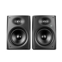 Swans Speakers - D1090 Active Wireless Bookshelf Speakers - DSP Crossover - 6.5'' Long-Throw Woofer - 28mm Soft Dome Tweeter - 220W RMS - Black