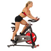 Sunny Health & Fitness Spin Bike Chain Drive Indoor Cycle Exercise Bike - SF-B1002C, Grey