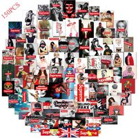 Street Fashion Brand Supreme Stickers 150 PCS,Vinyl Stickers for Motorcycle,Car,Snowboard,Bicycle,Helmet,Skateboard