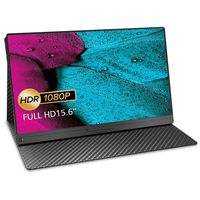 Portable Monitor, Upgraded 15.6 Inch IPS HDR 1920X1080 FHD Eye Care Screen USB C Gaming Monitor, Dual Speaker Computer Display with Type-C HDMI VESA for Laptop PC MAC Phone Xbox PS4 Include Smart Case